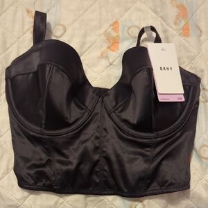 DKNY Black Bustier Bra